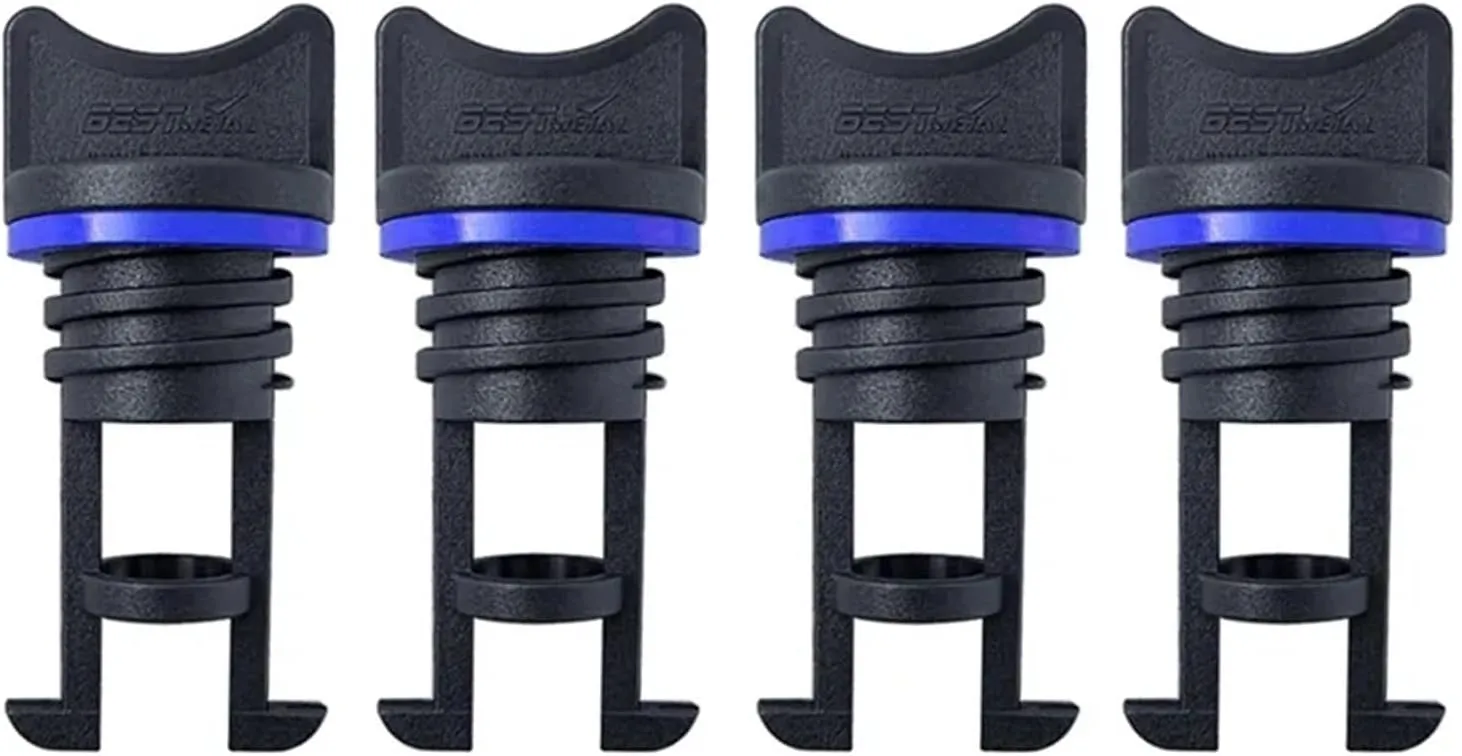 12PCS 19mm Nylon Boat Yacht Raft Drain Hole Standard Size Coarse Thread Bung Plugs Kayak Canoe Accessories Drain(Blue Gasket)