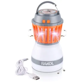 2-in-1 HAKOL Waterproof IP67 Portable fly-rechargeable Anti-Insect Fly Killing Lamp