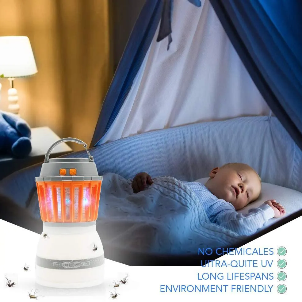 2-in-1 HAKOL Waterproof IP67 Portable fly-rechargeable Anti-Insect Fly Killing Lamp