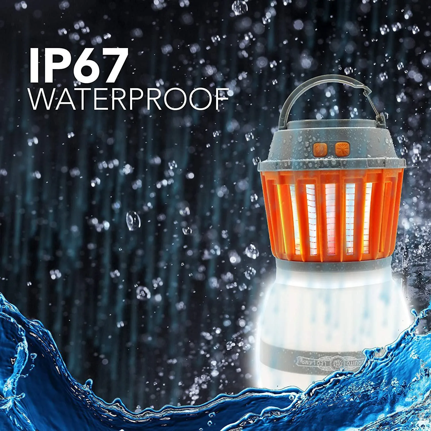 2-in-1 HAKOL Waterproof IP67 Portable fly-rechargeable Anti-Insect Fly Killing Lamp