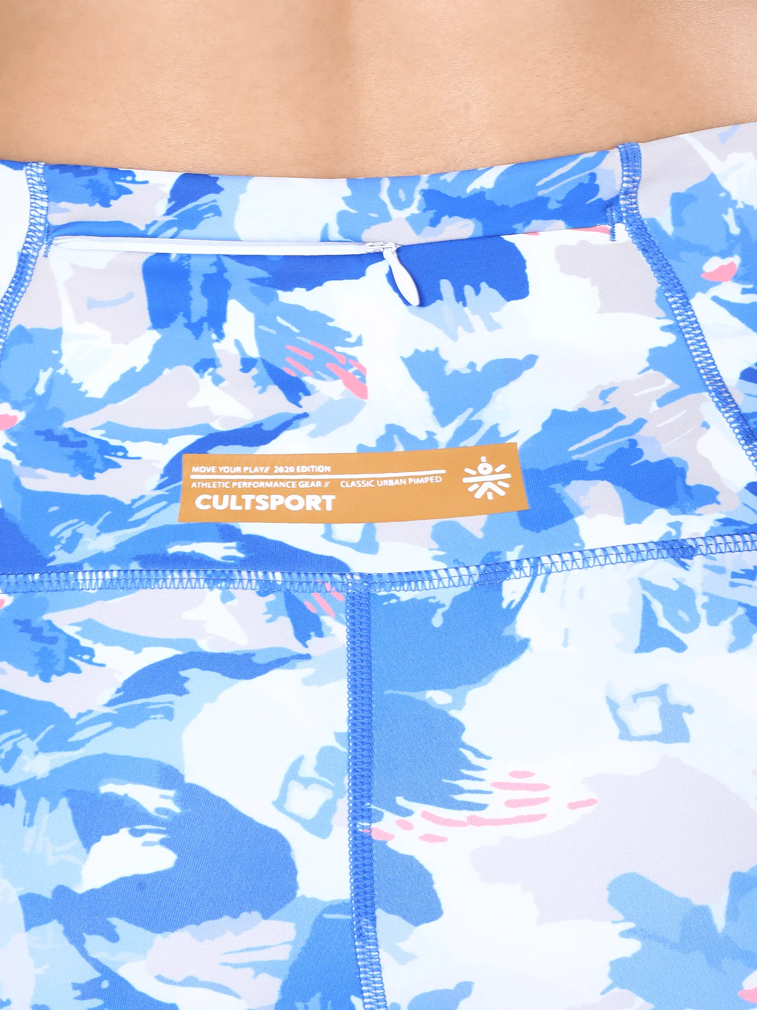 AbsoluteFit Blue Floral Workout Leggings