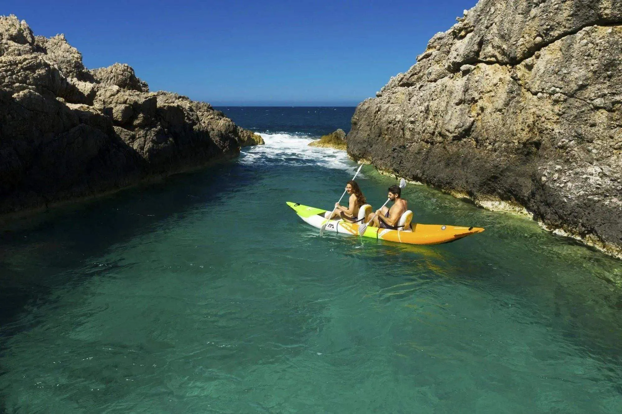 Aqua Marina - Betta-412 Leisure Kayak-2 person. Inflatable deck. Kayak paddle set included.