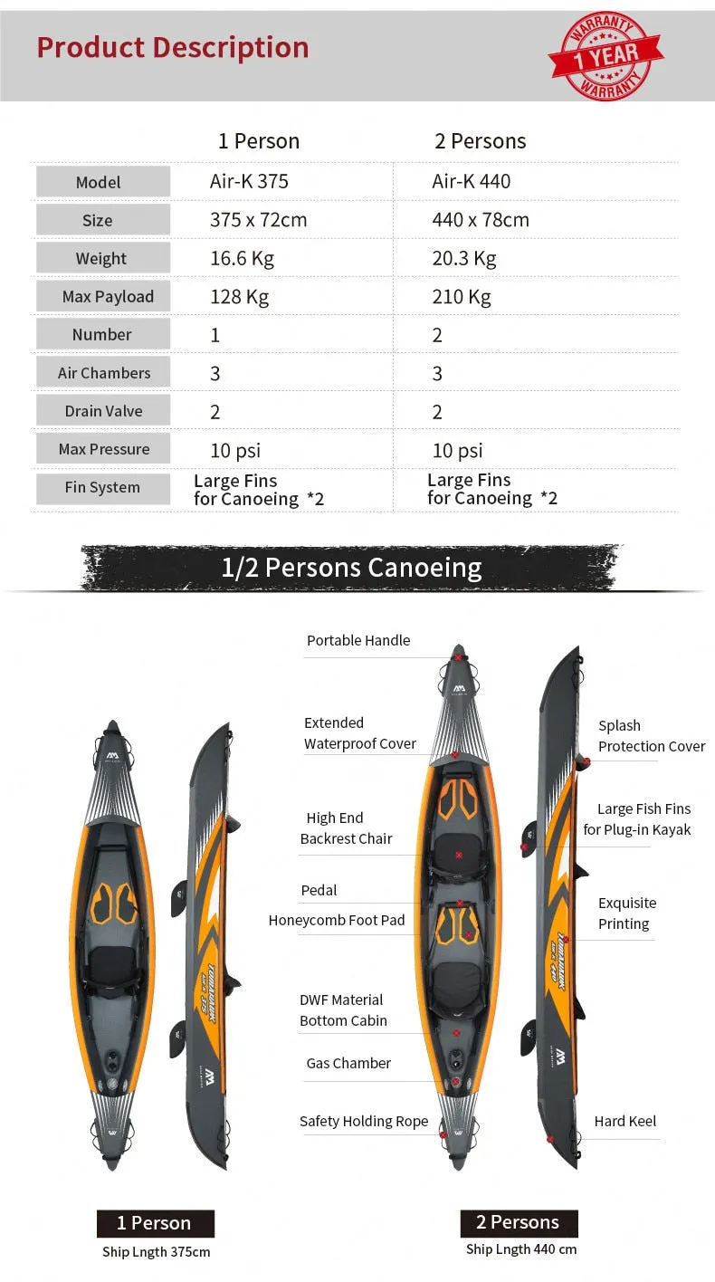 AQUA MARINA Kayak Fishing Boat
