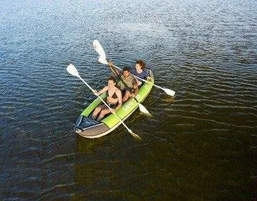 Aqua Marina - Laxo-380 Leisure Kayak-3 person. Inflatable deck. Kayak paddle x2. Kayak seat x3.
