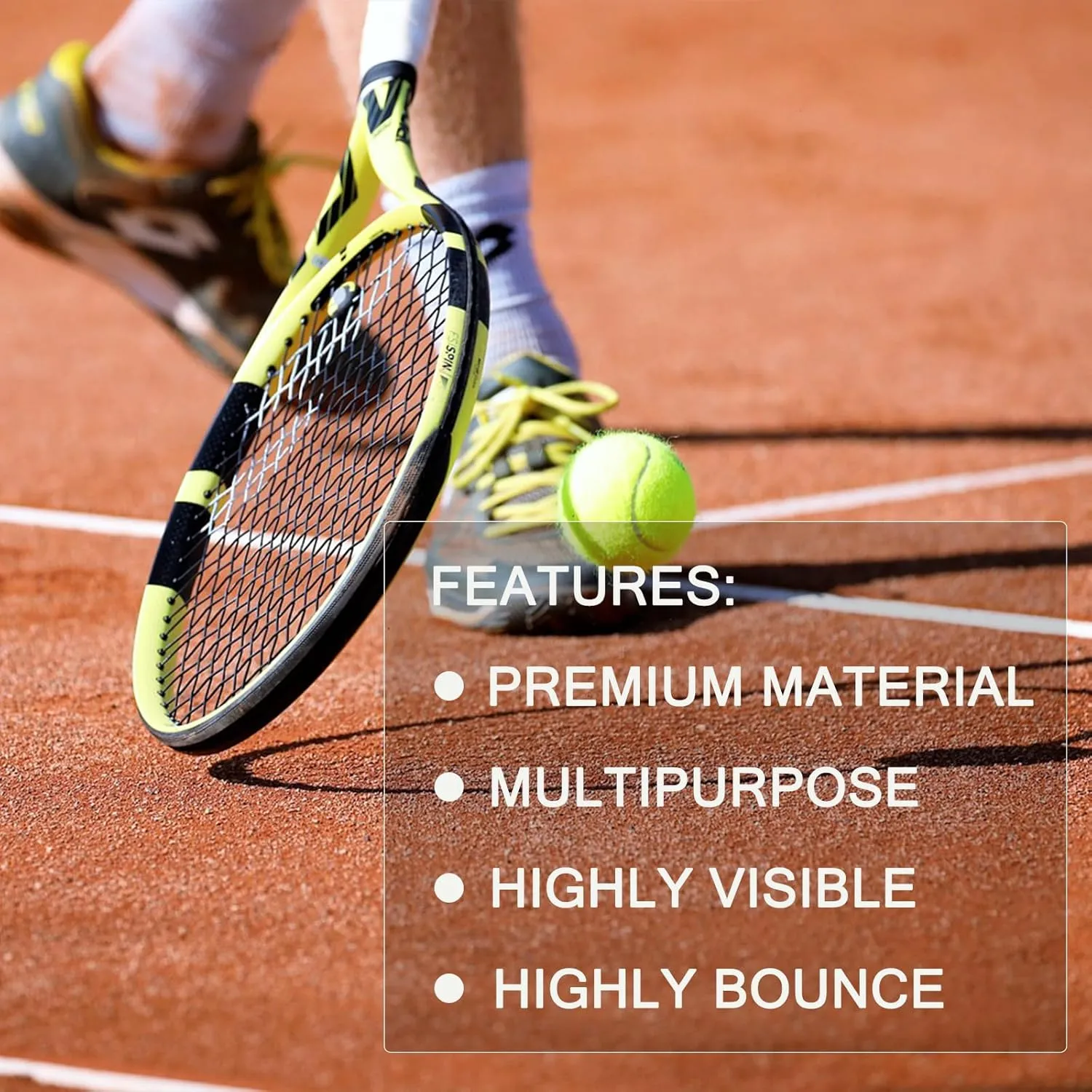 Bulk Tennis Balls for Beginner ??12 Pack High Elasticity Practice Tennis Balls with Mesh Bag, Suit for Pet Dog Training, Fetching