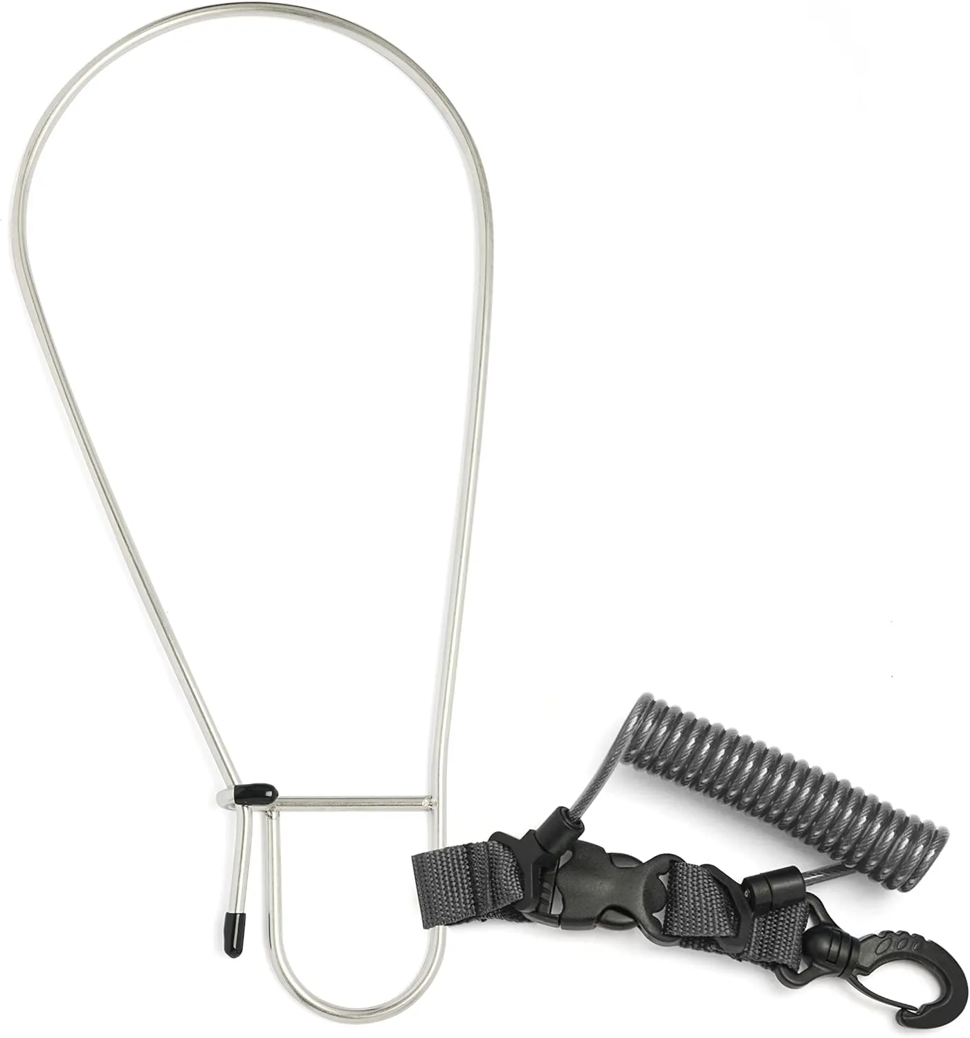 Calissa Offshore Kayak & Spearfishing Stainless Steel Fish Stringer Clip   36 Steel Core Lanyard Speargun Spear Fishing Freedive Freediving Scuba Dive Diving Large Holder