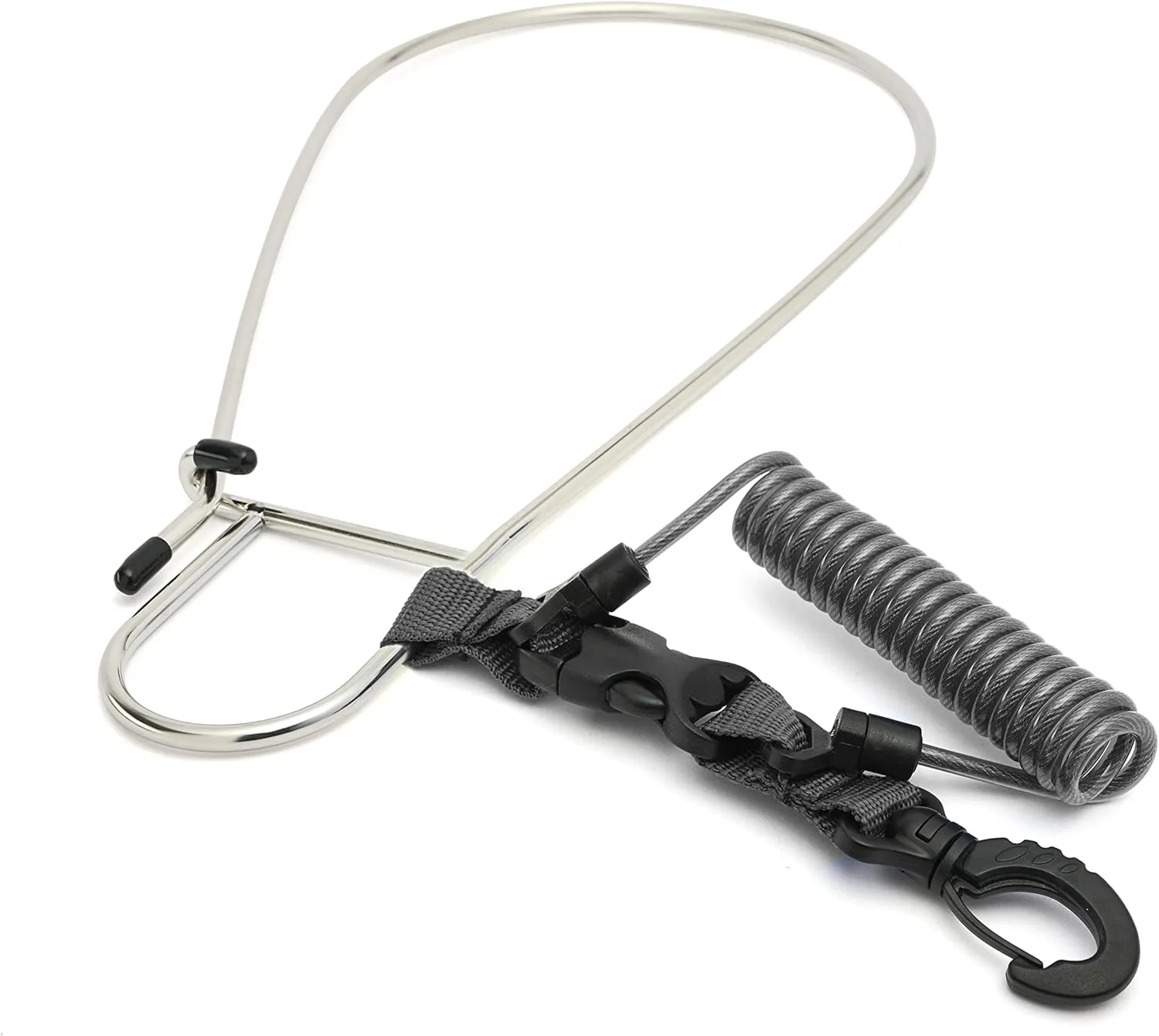 Calissa Offshore Kayak & Spearfishing Stainless Steel Fish Stringer Clip   36 Steel Core Lanyard Speargun Spear Fishing Freedive Freediving Scuba Dive Diving Large Holder