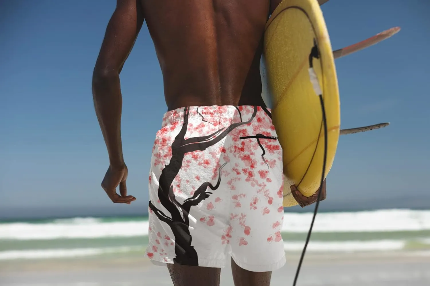 feelacle Mens Swim Trunks 9 Inch Inseam Board Shorts Beach Swimwear Bathing Suit with Compression Liner and Pockets