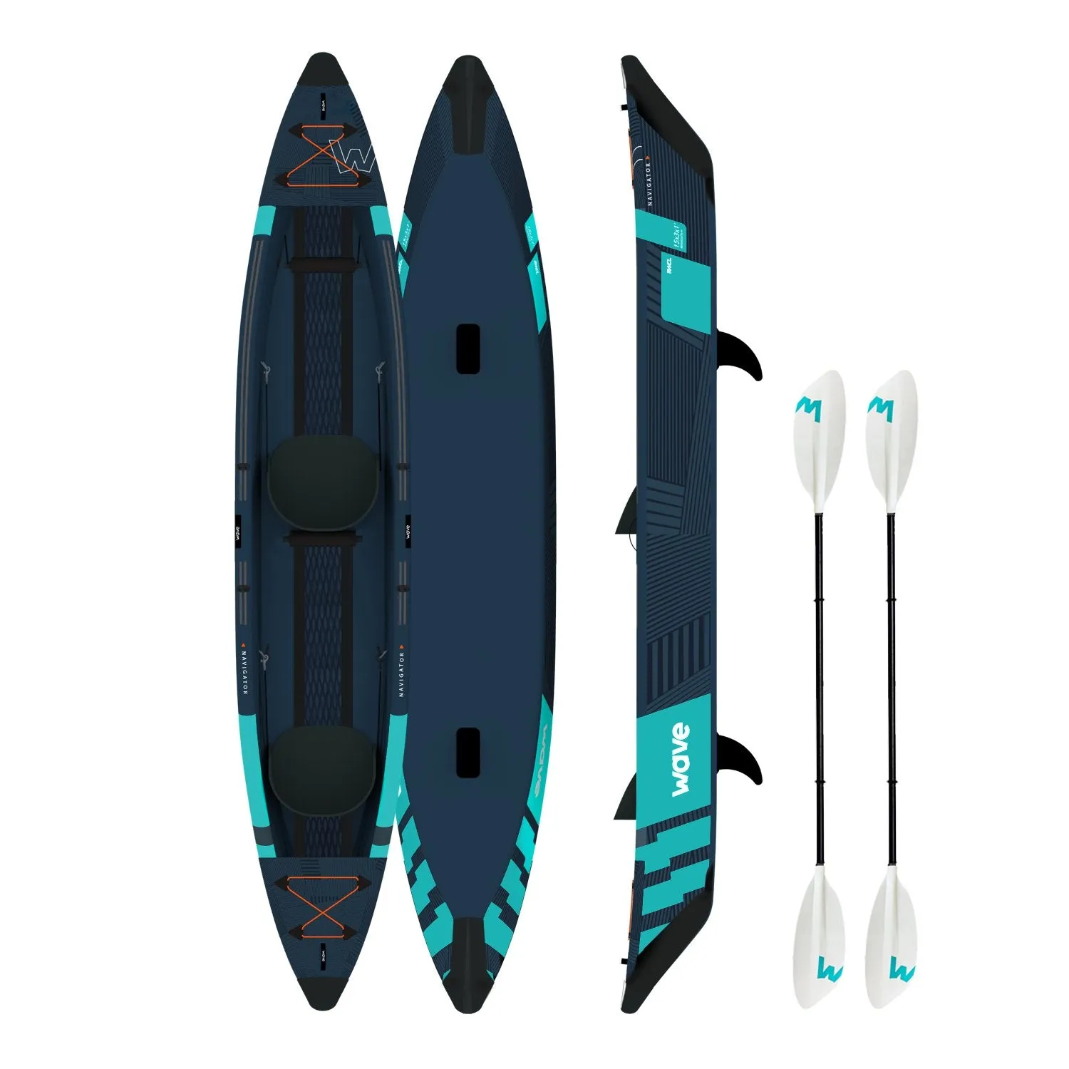 Navigator | Inflatable Kayak | Drop Stitch Kayak | 1-2/2-3 Seater