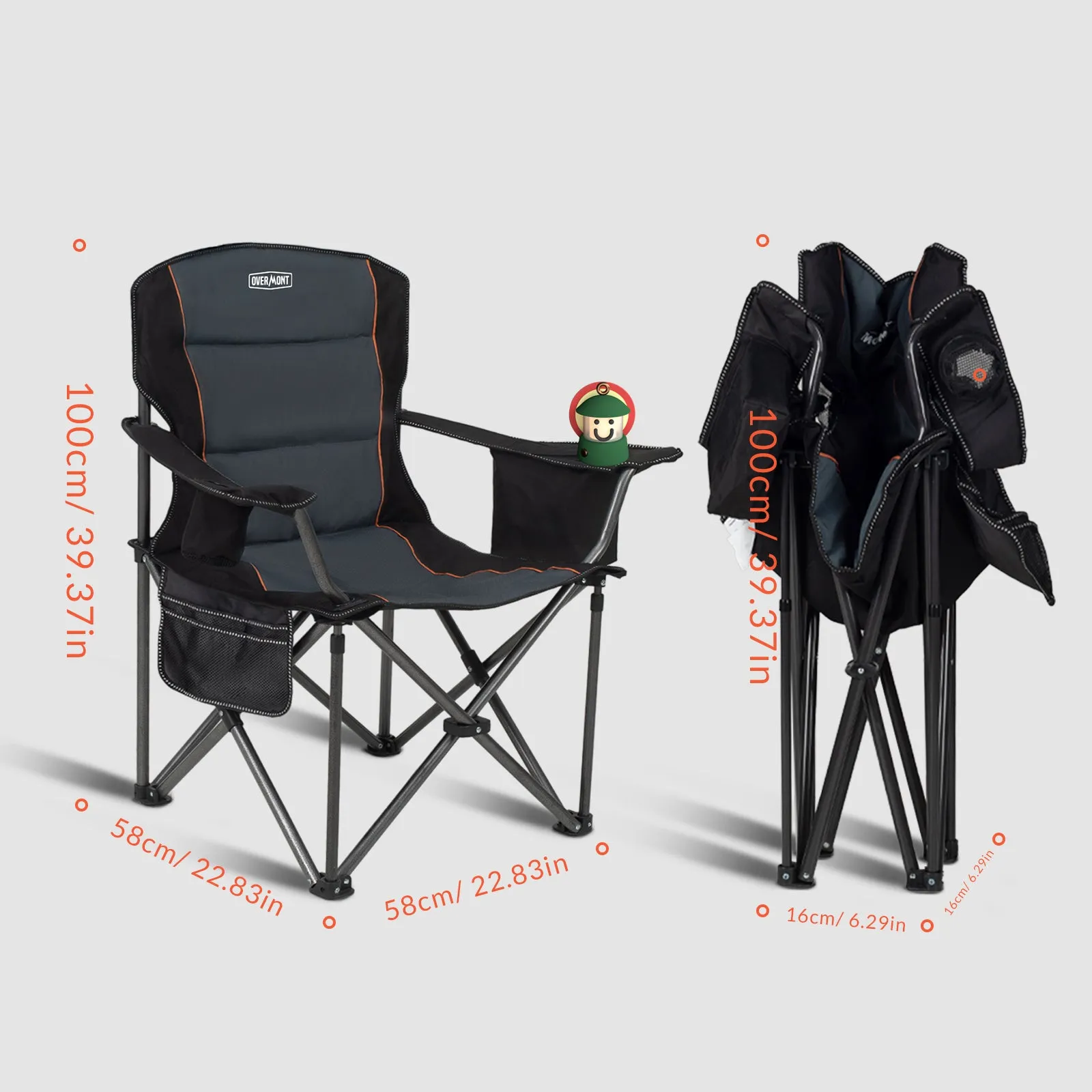 Overmont Oversized Camping Folding Chair