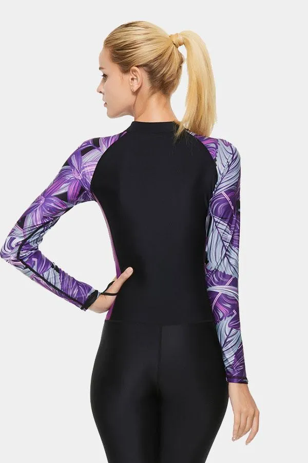 Printed Quick-drying Sunscreen UPF50  One-piece Surfing Snorkeling Wetsuit