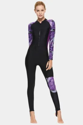 Printed Quick-drying Sunscreen UPF50  One-piece Surfing Snorkeling Wetsuit