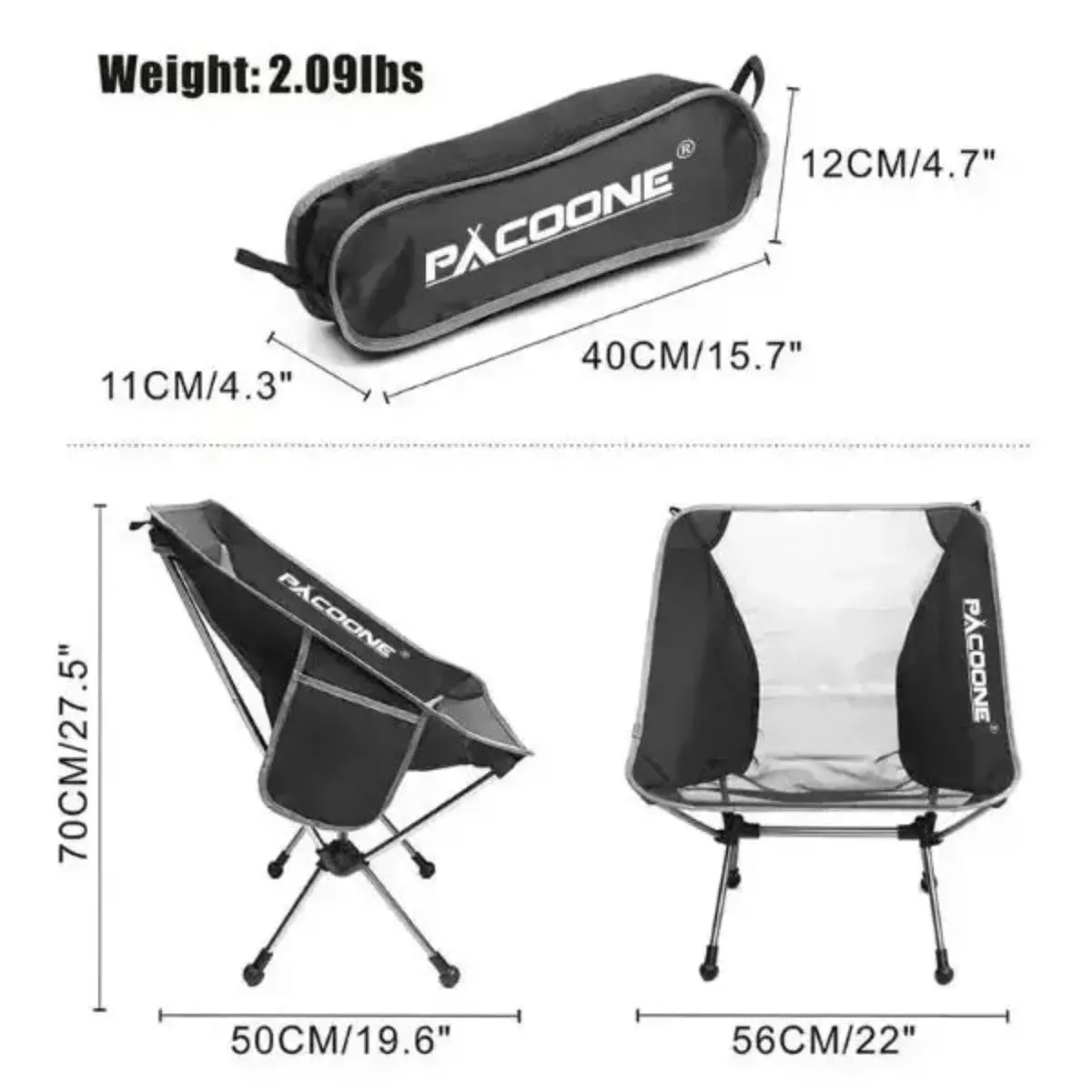 Ultralight Folding Portable Aluminum Chair