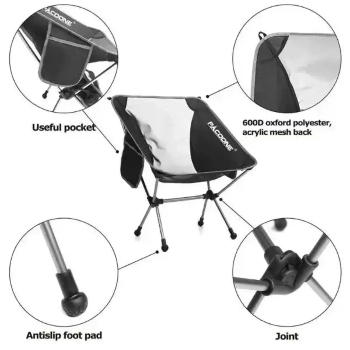 Ultralight Folding Portable Aluminum Chair