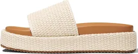 Women's Platform Wedge espadrille slides Summer Beach Cute Raffia Slip On Woven Dress Slides Open Toe Comfortable Resort Wear Trending 2025