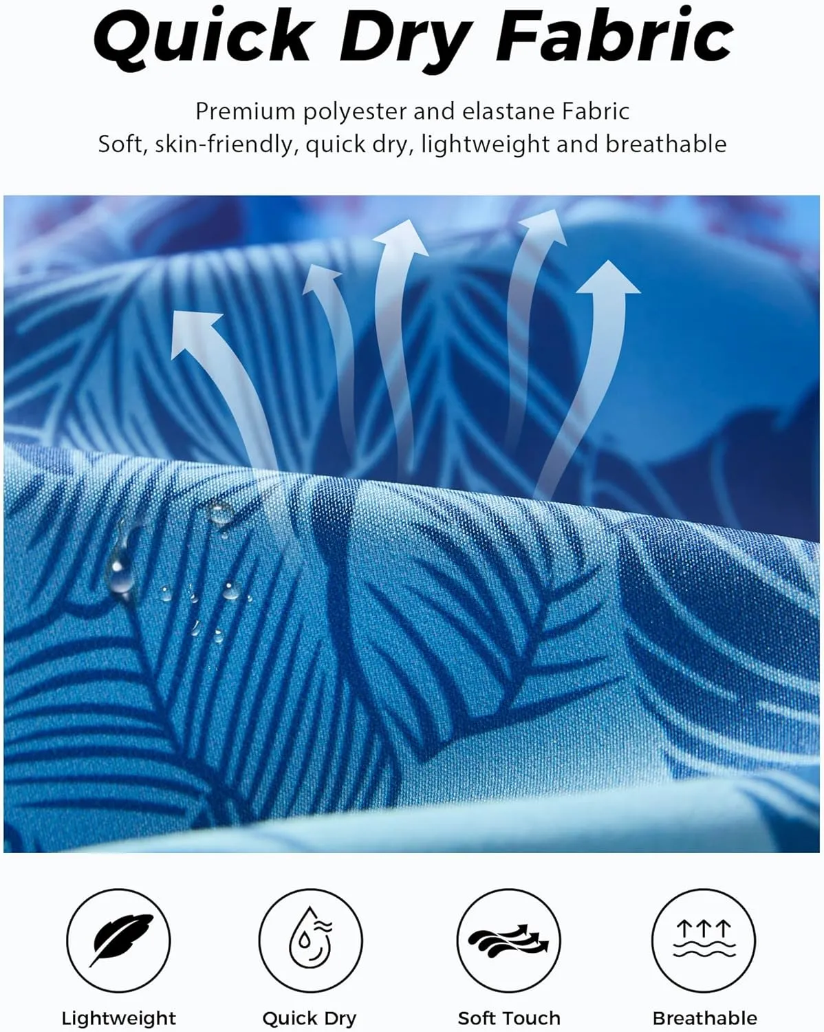 zeetoo Mens Swim Trunks with Compression Liner 5.5" Inseam Shorts Bathing Suit Quick Dry Swimsuit